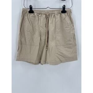 L.L. Bean Sunwashed Canvas Shorts Womens Small Khaki Beige Stretch Pocket Cotton
